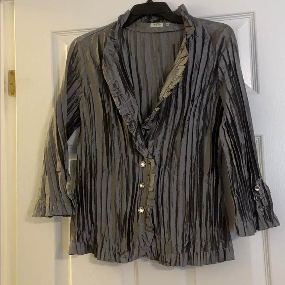 Grey metallic Blouse